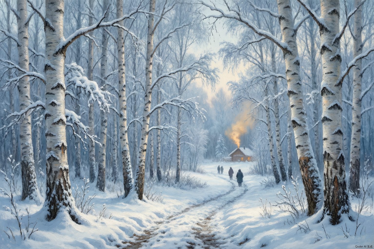 身影消失在雪林深处